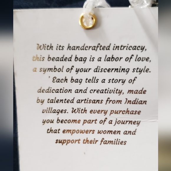 Soccer Ball Beaded Women's Bag - Black and White - Picture 6 of 7